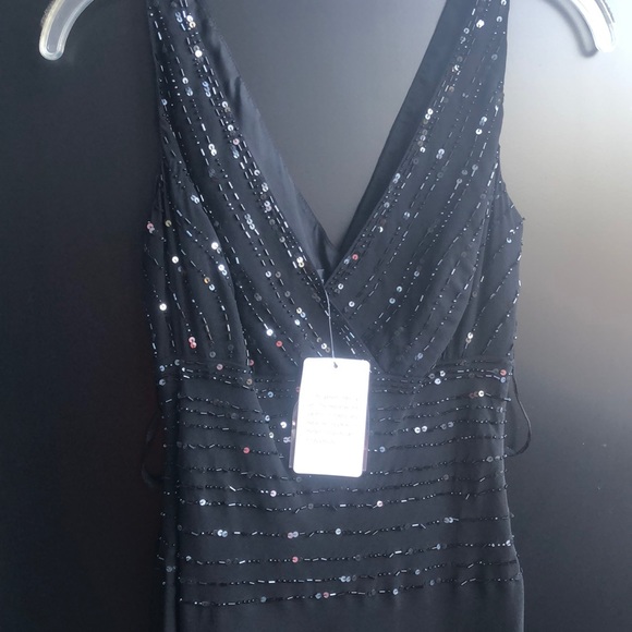 NWT Black Beaded Silk Maxi - Picture 1 of 5